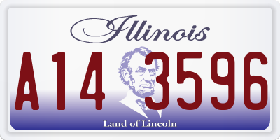 IL license plate A143596