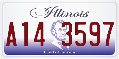 IL license plate A143597
