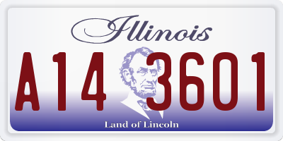 IL license plate A143601