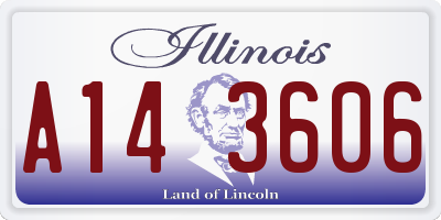 IL license plate A143606