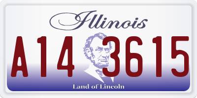 IL license plate A143615