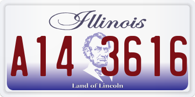 IL license plate A143616