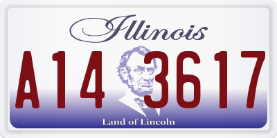 IL license plate A143617