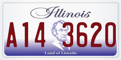 IL license plate A143620