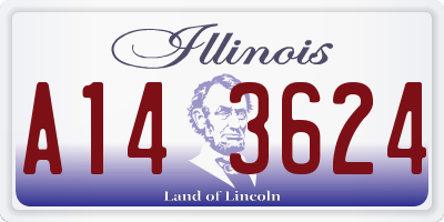 IL license plate A143624