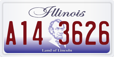 IL license plate A143626