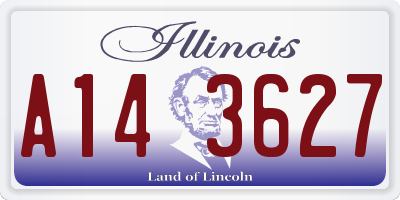 IL license plate A143627