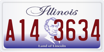 IL license plate A143634