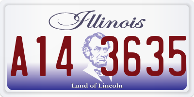 IL license plate A143635