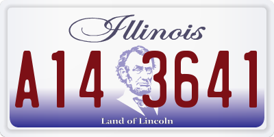 IL license plate A143641