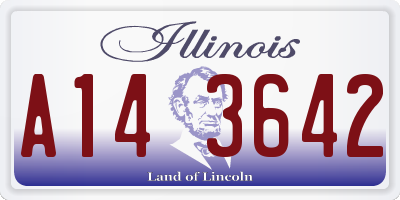 IL license plate A143642