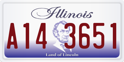IL license plate A143651