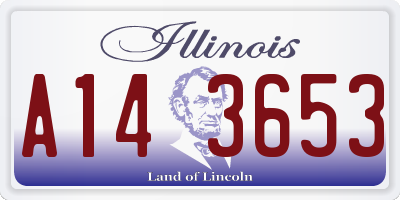 IL license plate A143653
