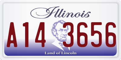 IL license plate A143656