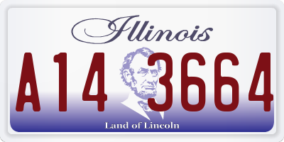 IL license plate A143664