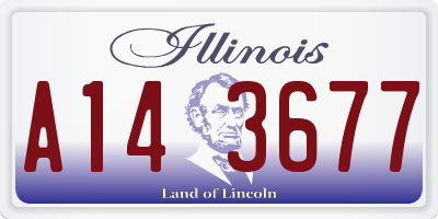 IL license plate A143677