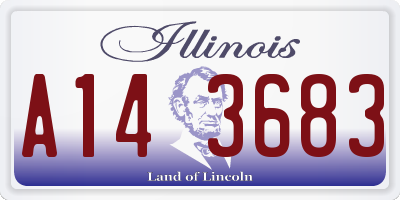 IL license plate A143683