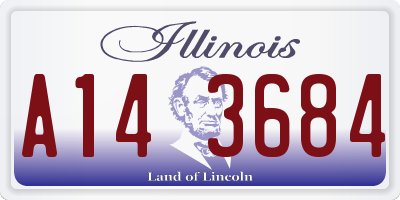 IL license plate A143684