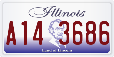IL license plate A143686
