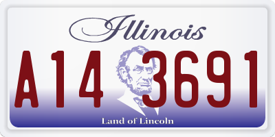 IL license plate A143691