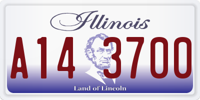IL license plate A143700
