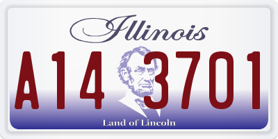 IL license plate A143701