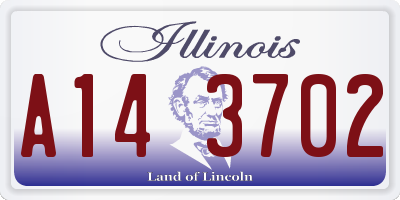 IL license plate A143702
