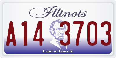 IL license plate A143703