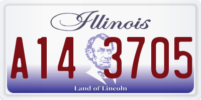 IL license plate A143705