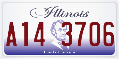 IL license plate A143706