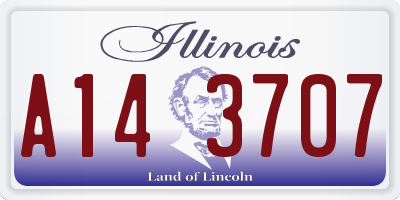 IL license plate A143707
