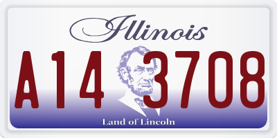 IL license plate A143708