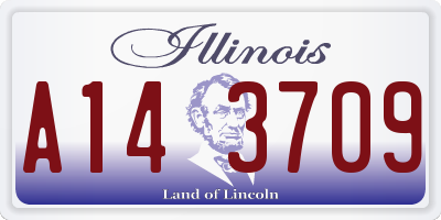 IL license plate A143709