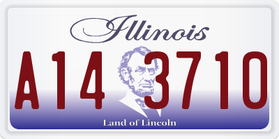 IL license plate A143710
