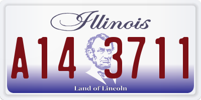 IL license plate A143711