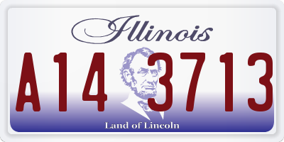 IL license plate A143713