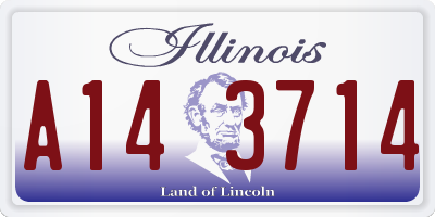 IL license plate A143714