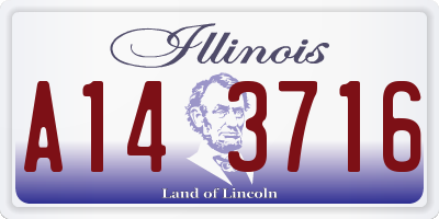 IL license plate A143716