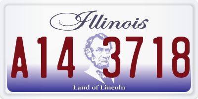 IL license plate A143718