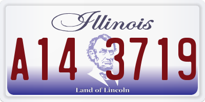 IL license plate A143719