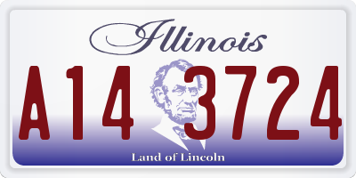 IL license plate A143724