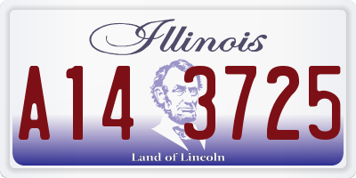 IL license plate A143725