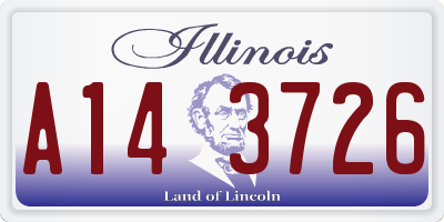 IL license plate A143726