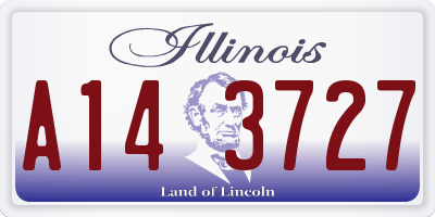 IL license plate A143727