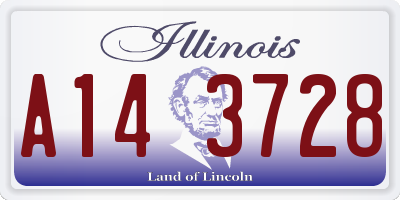 IL license plate A143728