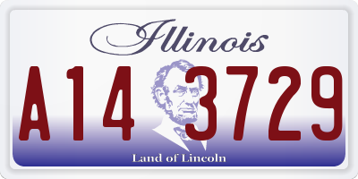 IL license plate A143729