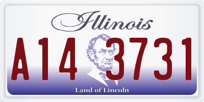 IL license plate A143731