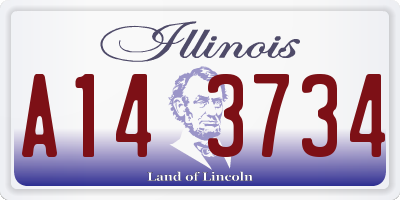 IL license plate A143734
