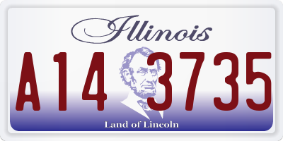 IL license plate A143735