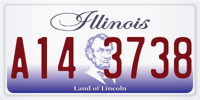 IL license plate A143738